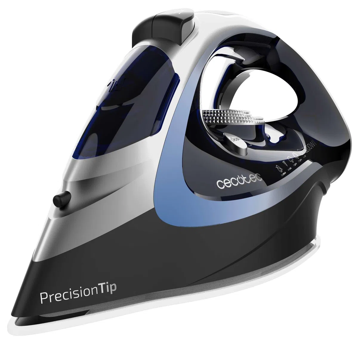 Cecotec IronHero 3200 Vital poziome żelazko do ubrań parowych 3200 W, uderzenie pary 270 g/min, ciągła para 70 g/min, wysoka wytrzymałość podeszwy z doskonałym poślizgiem, niekapiąca