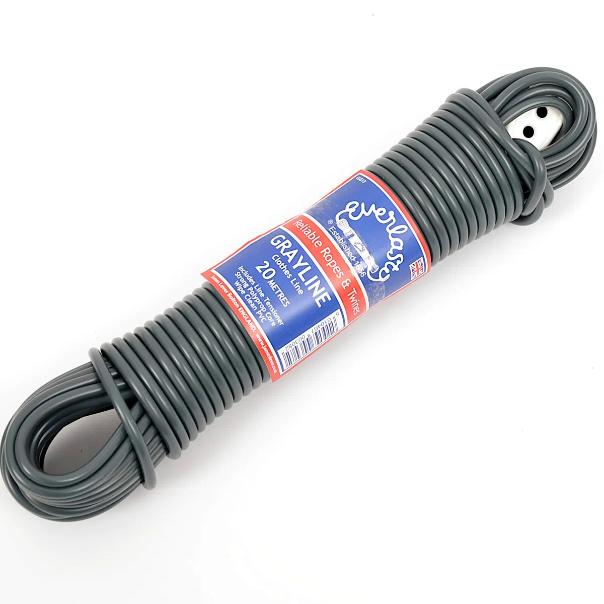 EVERLASTO Szara linia do prania z PCW o grubości 4,8 mm - różne długości... (50 m)